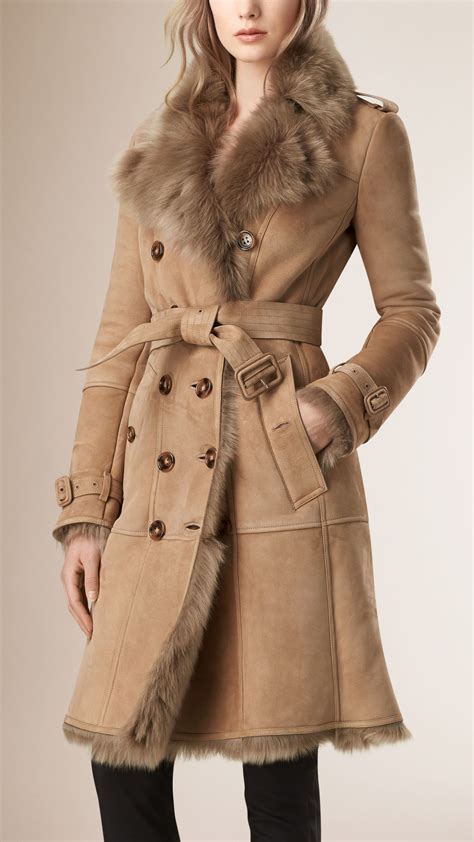 burberry coat outfit|burberry shearling coats women's.